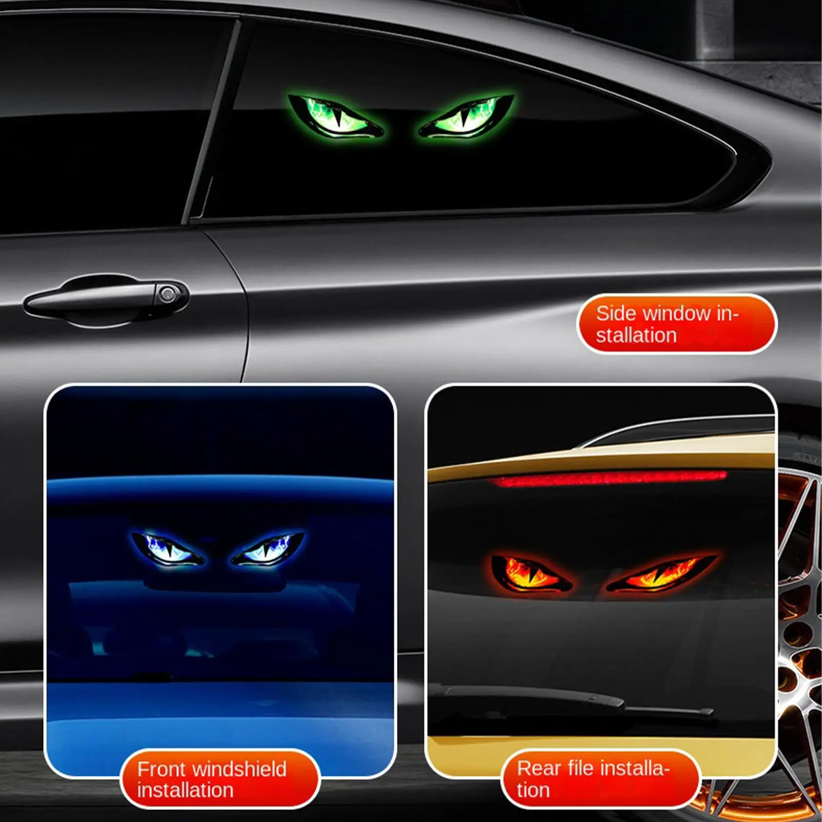Solar Eye Led Warning Light Reflective Dynamic Warning Sign LED Car Window Light For SUV Truck Van RV Bike Motorcycles Sports
Solar Eye Led Warning Light Reflective Dynamic Warning Sign LED Car Window Light For SUV Truck Van RV Bike Motorcycles Sports
