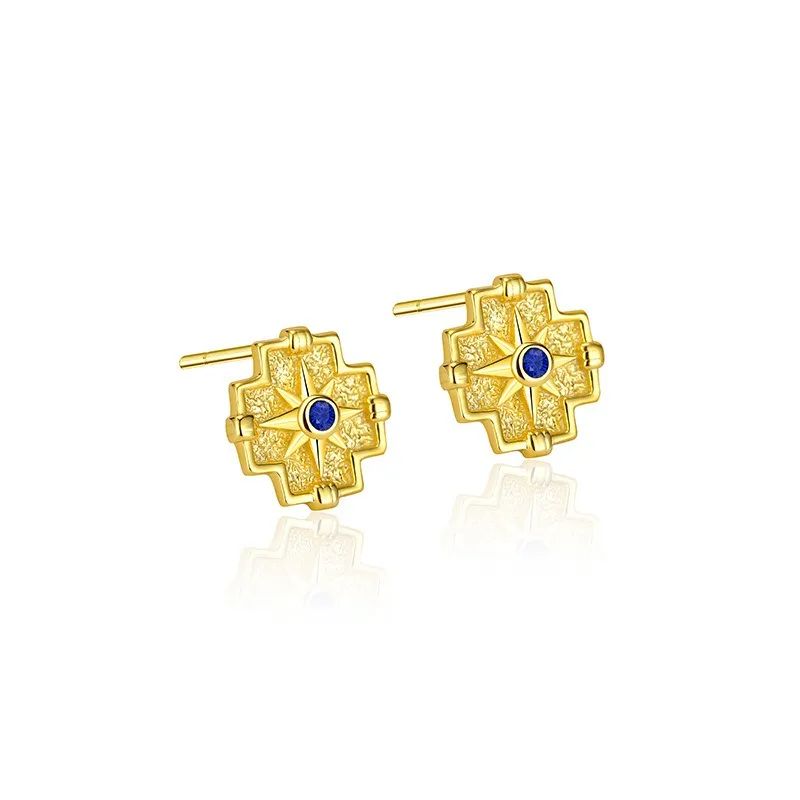 TIMESWIND Starlight Compass S925 Silver Octagonal Star Blue Zircon Women Earrings
TIMESWIND Starlight Compass S925 Silver Octagonal Star Blue Zircon Women Earrings