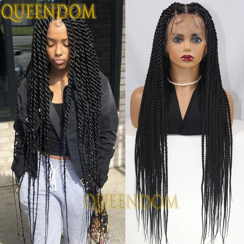 Heat Resistant Synthetic Braid Wig 36 Inch Jumbo Senegalese Twists Braids Wig for Black Women Full Lace Goddess Box Braided Wig
Heat Resistant Synthetic Braid Wig 36 Inch Jumbo Senegalese Twists Braids Wig for Black Women Full Lace Goddess Box Braided Wig
