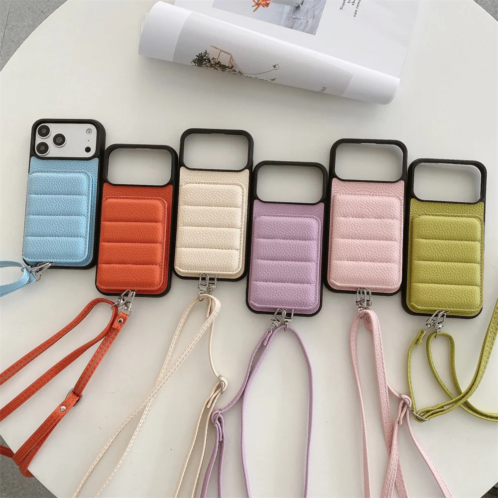 Fashion Leather With Stripe Card Holder Phone case for iPhone 13 14 15 16 Pro 15 Pro 17 Pro Max Case Crossbody Shockproof cover
Fashion Leather With Stripe Card Holder Phone case for iPhone 13 14 15 16 Pro 15 Pro 17 Pro Max Case Crossbody Shockproof cover