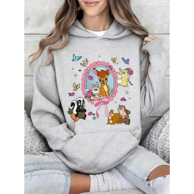 Disney Bambi Forest Friends с мультяшным принтом, осень/зима, новая женская толстовка с капюшоном, серая толстовка
Disney Bambi Forest Friends с мультяшным принтом, осень/зима, новая женская толстовка с капюшоном, серая толстовка