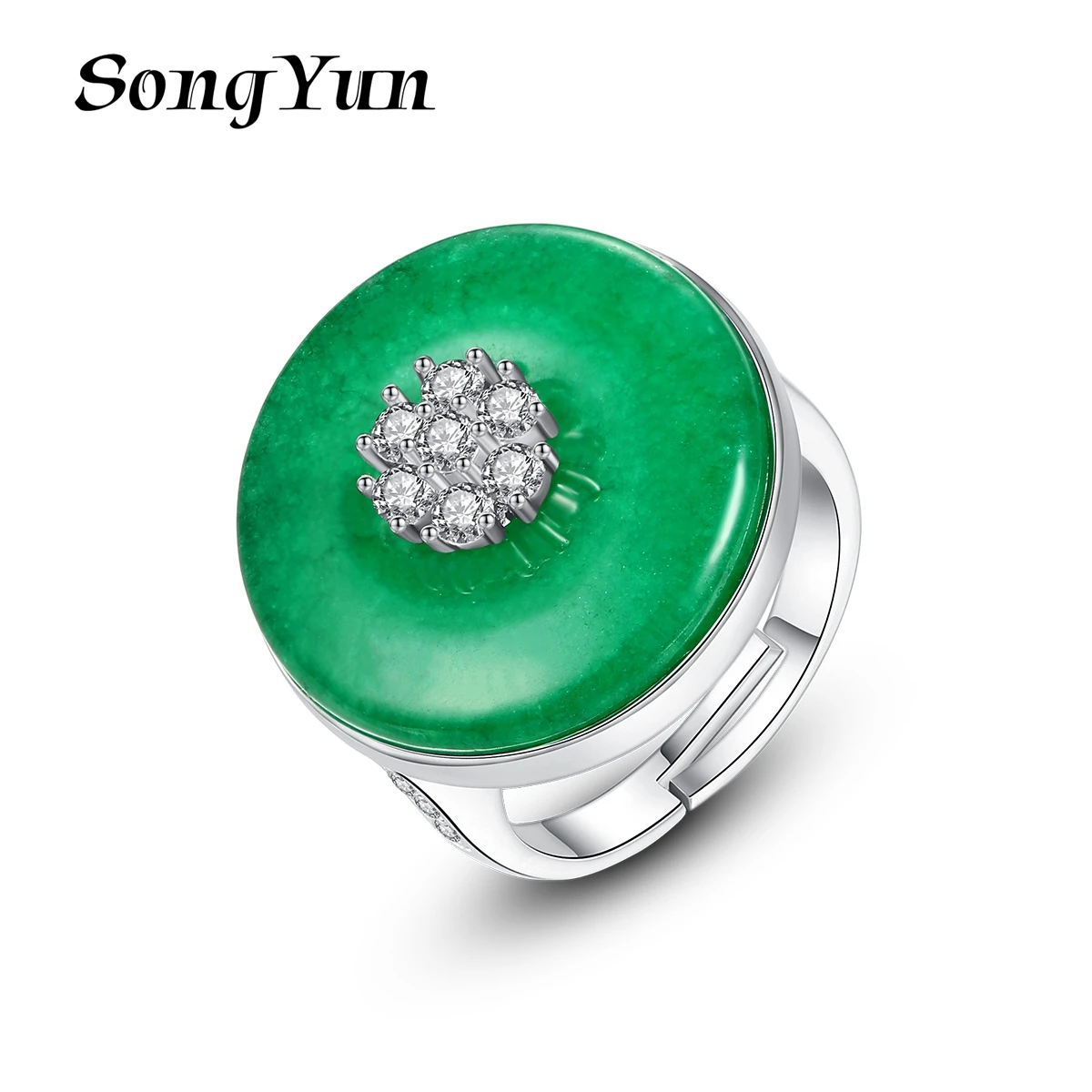 SongYun Jewelry Manufacturer MHT Bilin Ring Vintage Party Ladies Opening Ring Green Chalcedony Ring
SongYun Jewelry Manufacturer MHT Bilin Ring Vintage Party Ladies Opening Ring Green Chalcedony Ring