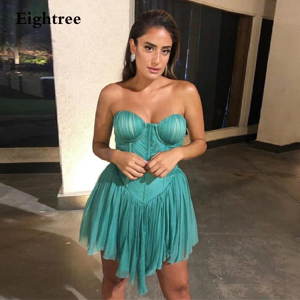 Eightree Royal Green Short Mini Prom Dresses Evening Dress Sleeveless Sweetheart Satin Formal Night Prom Gowns Dress Vestidos
Eightree Royal Green Short Mini Prom Dresses Evening Dress Sleeveless Sweetheart Satin Formal Night Prom Gowns Dress Vestidos