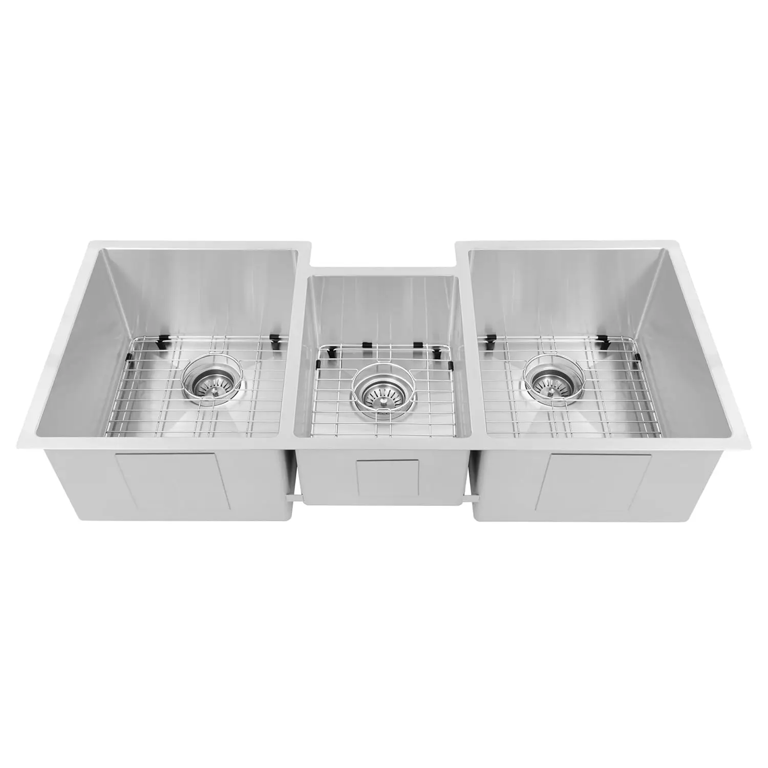 45in Triple Bowl Undermount Stainless Steel Kitchen Sink with Bottom Grid & Accessories, Custom
45in Triple Bowl Undermount Stainless Steel Kitchen Sink with Bottom Grid & Accessories, Custom