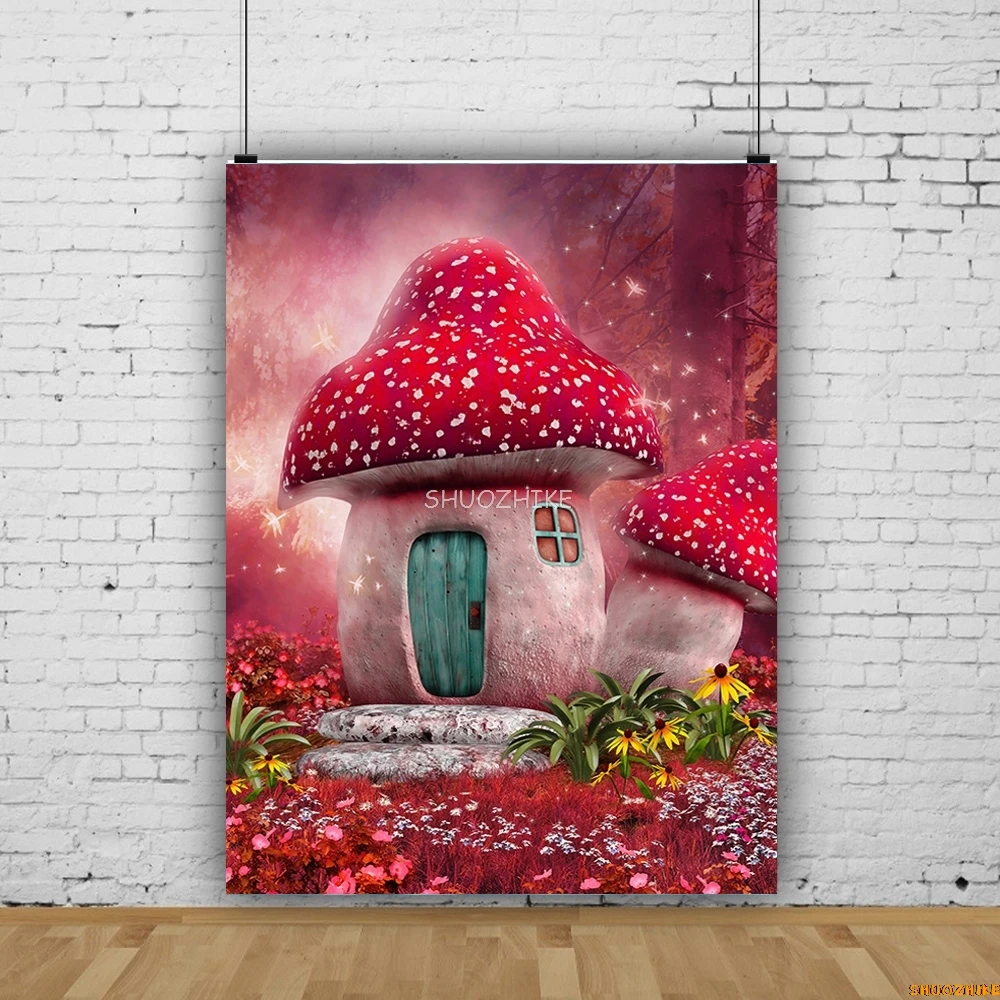 SHUOZHIKE Fairy Tales Wonderland Photography Backdrop Fantasy Mushroom House Birthday Portrait Background Photo Studio MG-01
SHUOZHIKE Fairy Tales Wonderland Photography Backdrop Fantasy Mushroom House Birthday Portrait Background Photo Studio MG-01