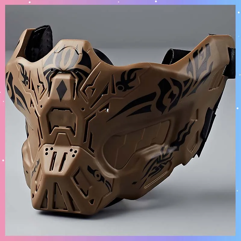 Cyber Punk Mask Ghost Half Face Mask Live Action Shooting CS Wargame Tactical Mask Halloween Carnival Comic-Con Props Adult Gift
Cyber Punk Mask Ghost Half Face Mask Live Action Shooting CS Wargame Tactical Mask Halloween Carnival Comic-Con Props Adult Gift