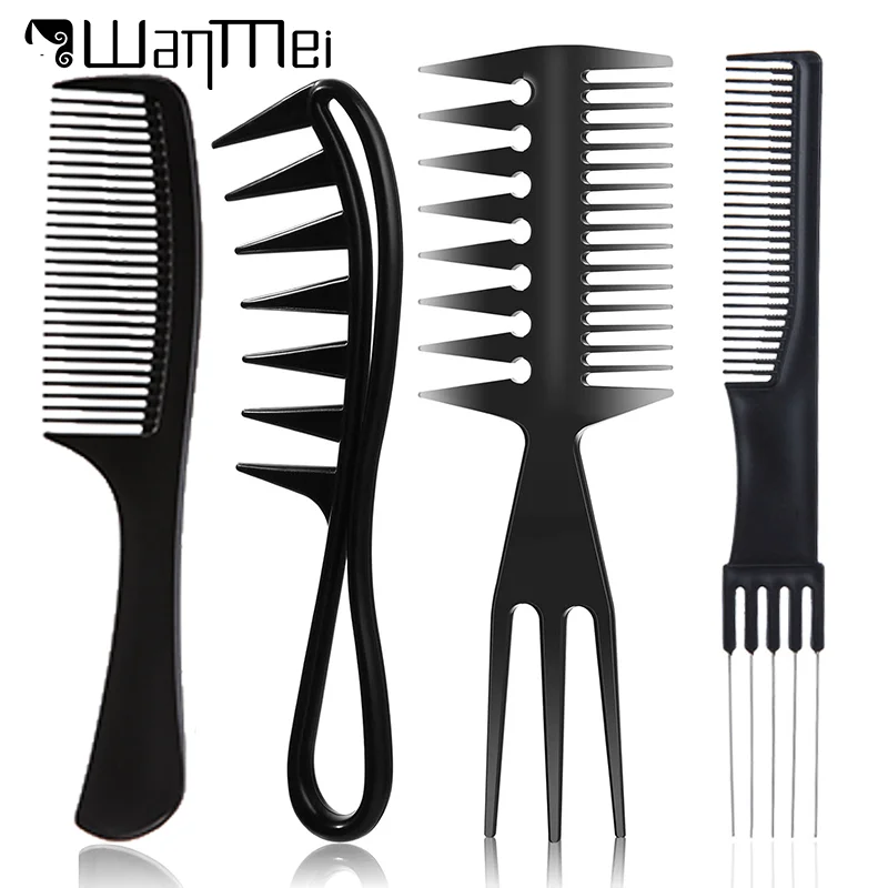 4pcs Hair Styling Combs Set Wide Tooth Texture Combs with Double Side Tail Barber Tool Beard Hair Styling Tools Accessories
4pcs Hair Styling Combs Set Wide Tooth Texture Combs with Double Side Tail Barber Tool Beard Hair Styling Tools Accessories