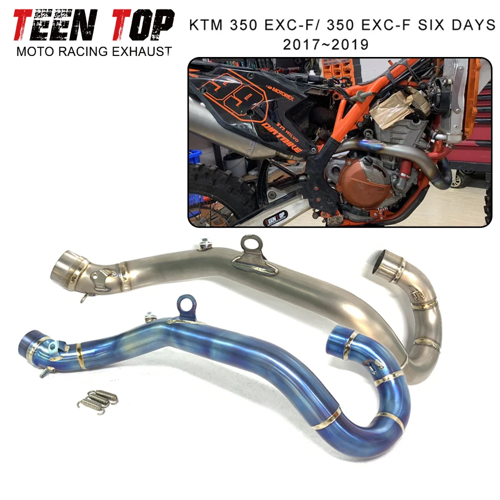 Titanium Alloy Front Link Pipe For KTM 350 EXC-F/350 EXC-F SIX DAYS Exhaust Elbow Dirt Bike 50mm 350EXC-F 2017-2019 Connect Tube
Titanium Alloy Front Link Pipe For KTM 350 EXC-F/350 EXC-F SIX DAYS Exhaust Elbow Dirt Bike 50mm 350EXC-F 2017-2019 Connect Tube
