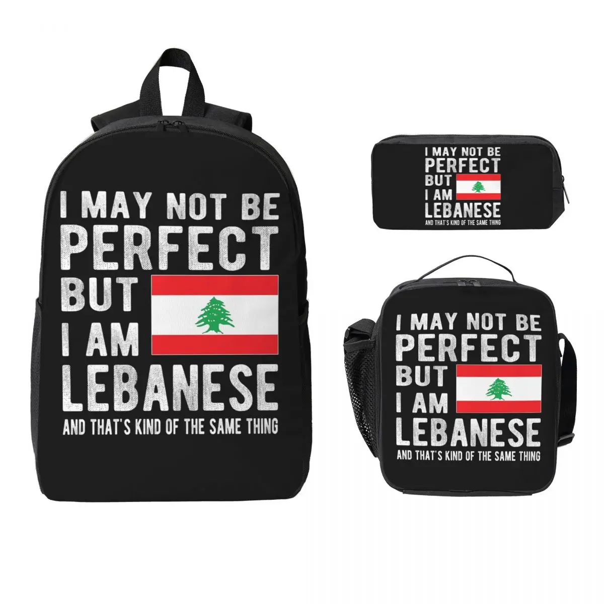 Lebanese Flag Lebanon Heritage Backpack Student BookBag School Bag Computer Shoulder Bags 3ps Insulated Lunch Bag Pencil Case
Lebanese Flag Lebanon Heritage Backpack Student BookBag School Bag Computer Shoulder Bags 3ps Insulated Lunch Bag Pencil Case