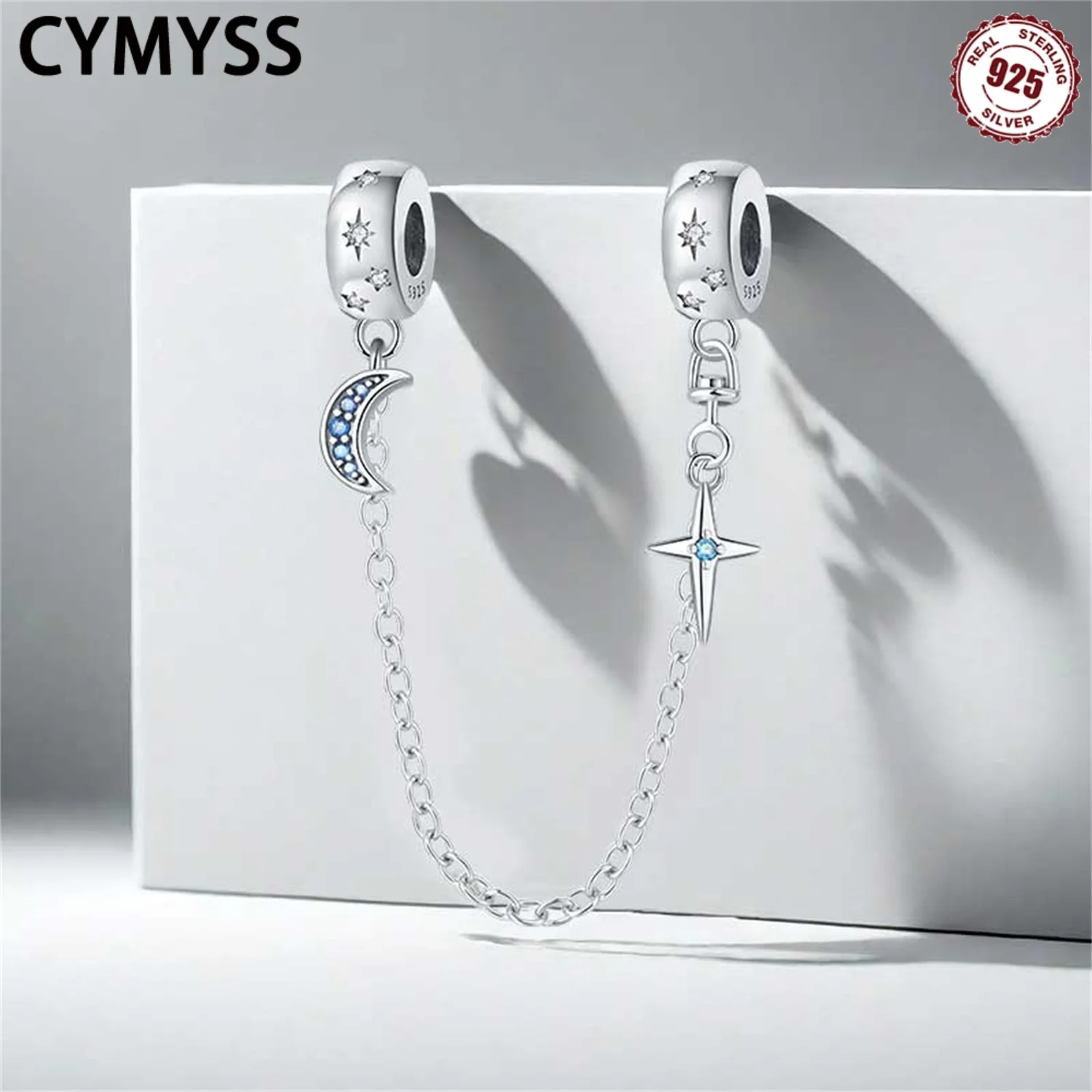 CYMYSS 925 sterling silver star moon sun chain pendant bead jewelry original bracelet DIY women's jewelry
CYMYSS 925 sterling silver star moon sun chain pendant bead jewelry original bracelet DIY women's jewelry