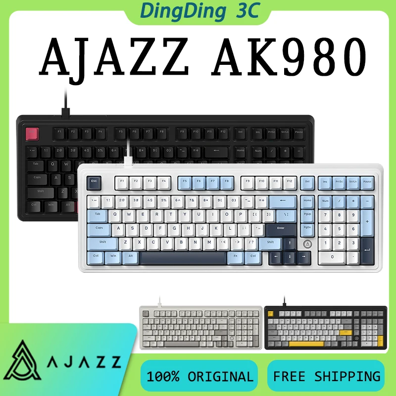 AJAZZ AK980 Wired Mechanical Keyboard Hot Swap Gasket RGB Low Noise Ergonomics Office Gaming Keyboard Customized PC Accessories
AJAZZ AK980 Wired Mechanical Keyboard Hot Swap Gasket RGB Low Noise Ergonomics Office Gaming Keyboard Customized PC Accessories