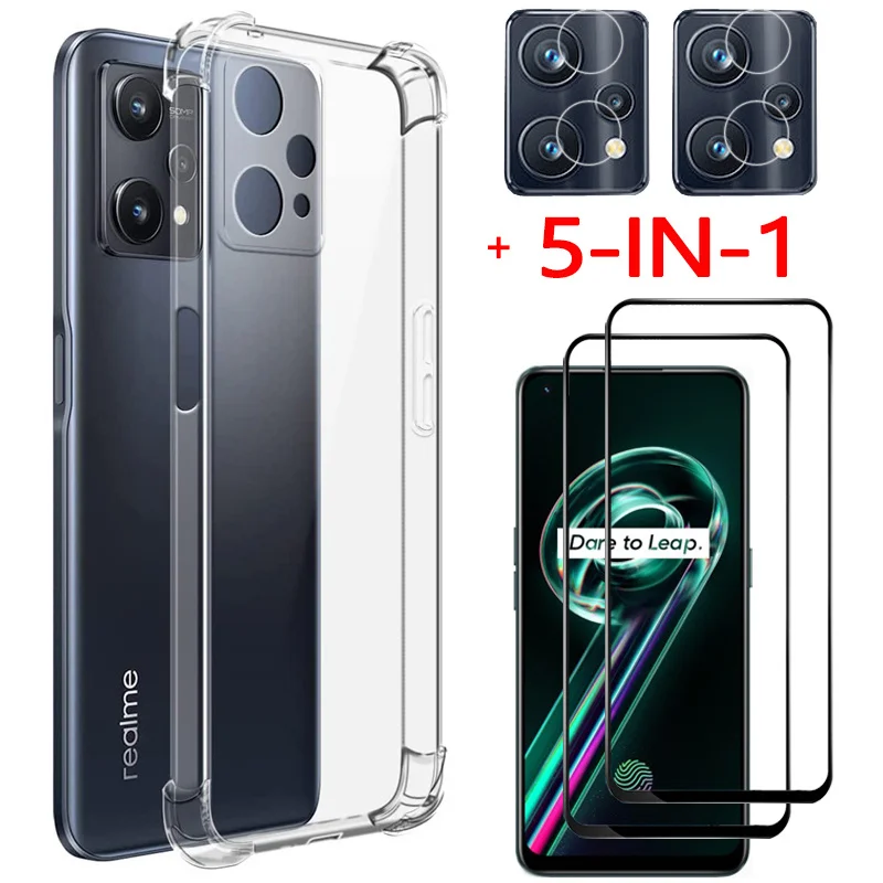 5-in-1, Glass + Case for Realme 9 Pro Soft Clear Shockproof Silicone Phone Cases Realme9 5G Oppo Realmi 9Pro Cover Realme 9 Pro
5-in-1, Glass + Case for Realme 9 Pro Soft Clear Shockproof Silicone Phone Cases Realme9 5G Oppo Realmi 9Pro Cover Realme 9 Pro