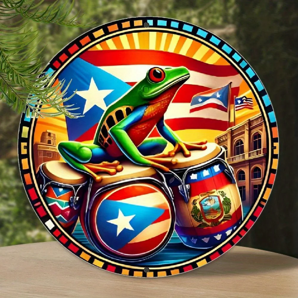 Round Puerto Rican Flag and Frog Aluminum Art Sign | Durable, Fade-Resistant, No Rust, Easy to Install Wall Decor
Round Puerto Rican Flag and Frog Aluminum Art Sign | Durable, Fade-Resistant, No Rust, Easy to Install Wall Decor
