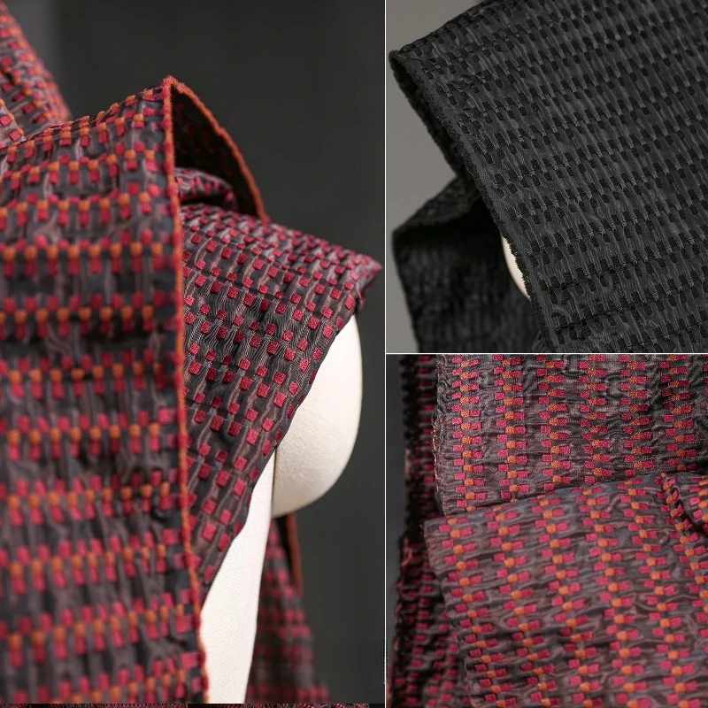 Винтажная красная, черная клетчатая жаккардовая ткань для креативной модной одежды «сделай сам», дизайнерские ткани на метр, материал для шитья своими руками
Винтажная красная, черная клетчатая жаккардовая ткань для креативной модной одежды «сделай сам», дизайнерские ткани на метр, материал для шитья своими руками