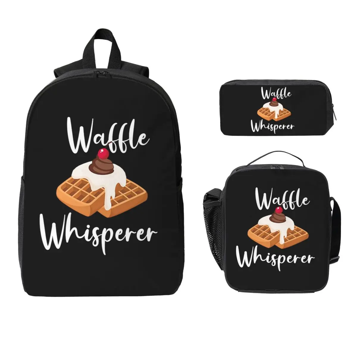 Waffle Whisperer Backpack Student Boys Girls BookBag School Bag Computer Shoulder Bags 3ps Insulated Lunch Bag Pencil Case
Waffle Whisperer Backpack Student Boys Girls BookBag School Bag Computer Shoulder Bags 3ps Insulated Lunch Bag Pencil Case