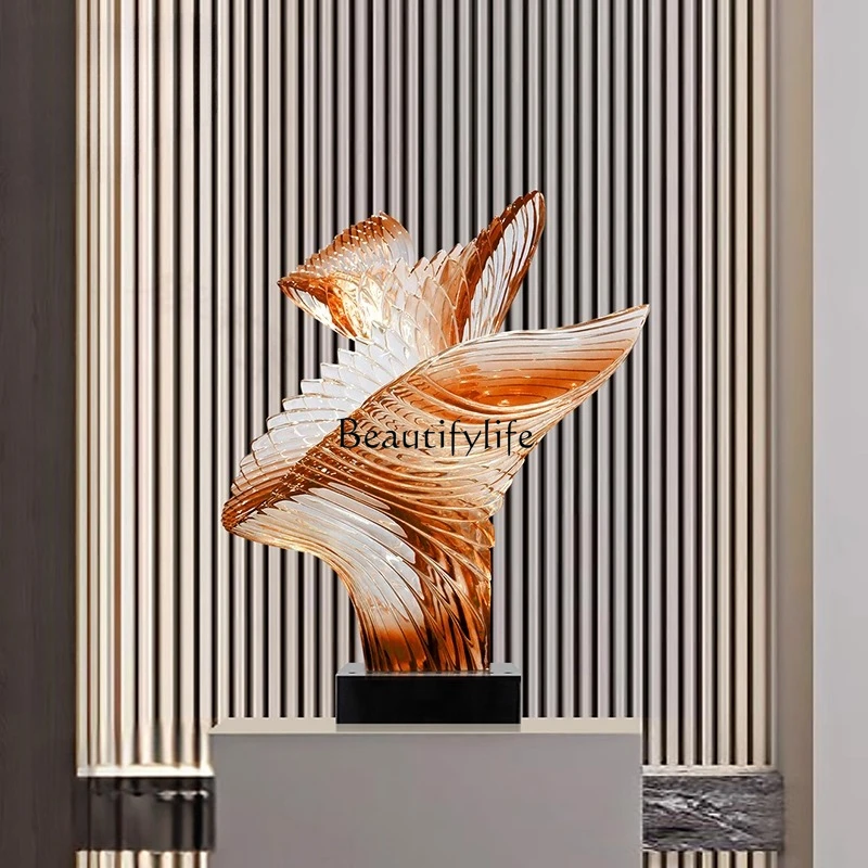 Imitation glass crystal sculpture handicrafts light luxury floor transparent large ornament
Imitation glass crystal sculpture handicrafts light luxury floor transparent large ornament