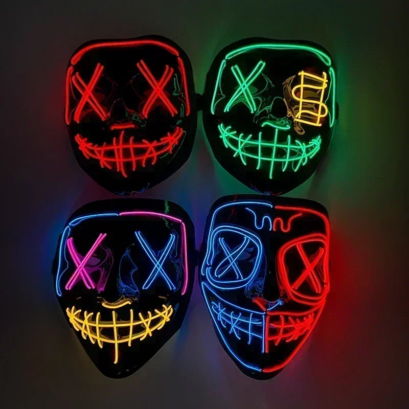 Wireless Halloween Neon LED Purge Mask, Masquerade Party Masks, Light Grow in the Dark Horror Mask, Glowing Masker
Wireless Halloween Neon LED Purge Mask, Masquerade Party Masks, Light Grow in the Dark Horror Mask, Glowing Masker