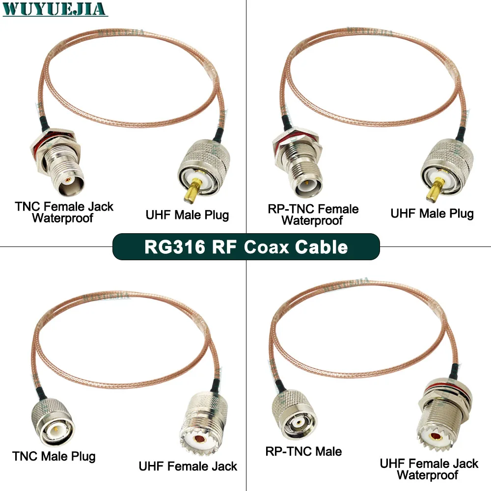TNC to UHF Type Connector PL259 SO-239 UHF Male Plug TO TNC RP-TNC Female Jack Bulkhead 50ohm RG316 Antenna Jumper Pigtail Cable
TNC to UHF Type Connector PL259 SO-239 UHF Male Plug TO TNC RP-TNC Female Jack Bulkhead 50ohm RG316 Antenna Jumper Pigtail Cable
