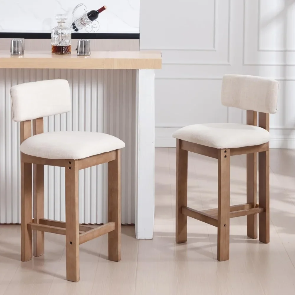 26” Counter Stools Set of 2 Counter Height Bar Stools with Back and Solid Wood Legs Modern Farmhouse Linen Upholstered.
26” Counter Stools Set of 2 Counter Height Bar Stools with Back and Solid Wood Legs Modern Farmhouse Linen Upholstered.