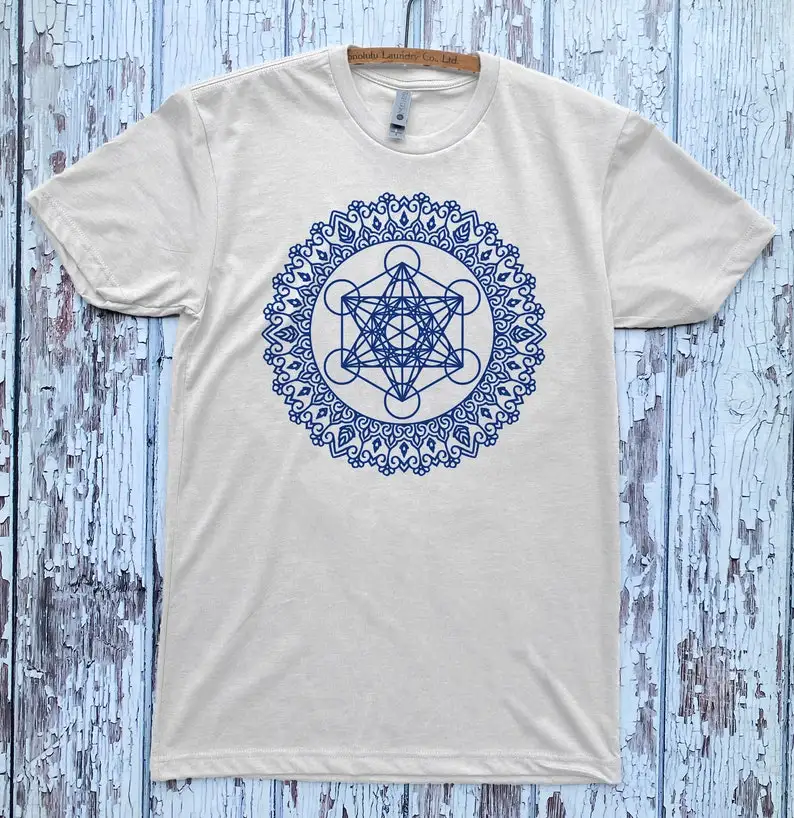 Unisex METATRON MANDALA Geometry Shirt Sacred Clothing Metatron's Cube Tattoo Style Platonic Solids Minimal Mehndi Tee
Unisex METATRON MANDALA Geometry Shirt Sacred Clothing Metatron's Cube Tattoo Style Platonic Solids Minimal Mehndi Tee