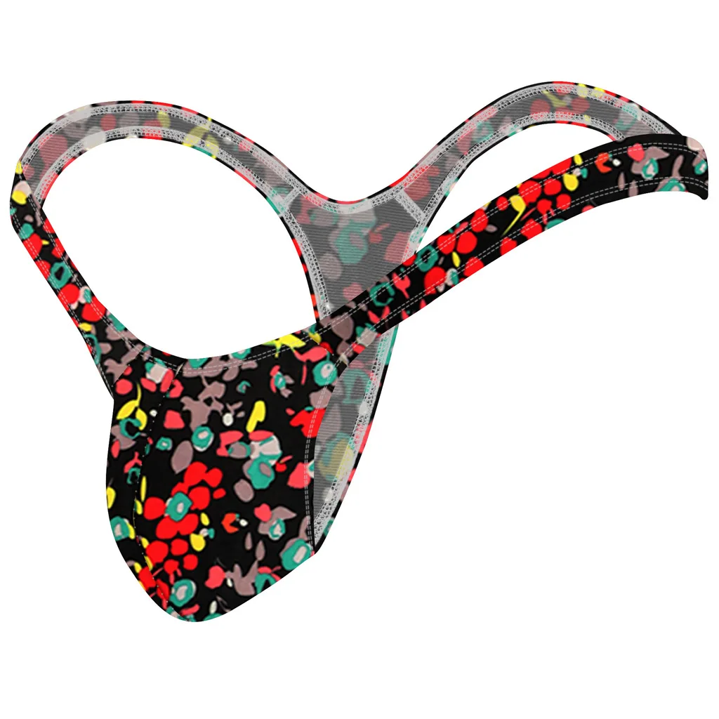 Men's Floral Print Swimwear Thong, Sexy Open-Side T-Back Underwear
Men's Floral Print Swimwear Thong, Sexy Open-Side T-Back Underwear