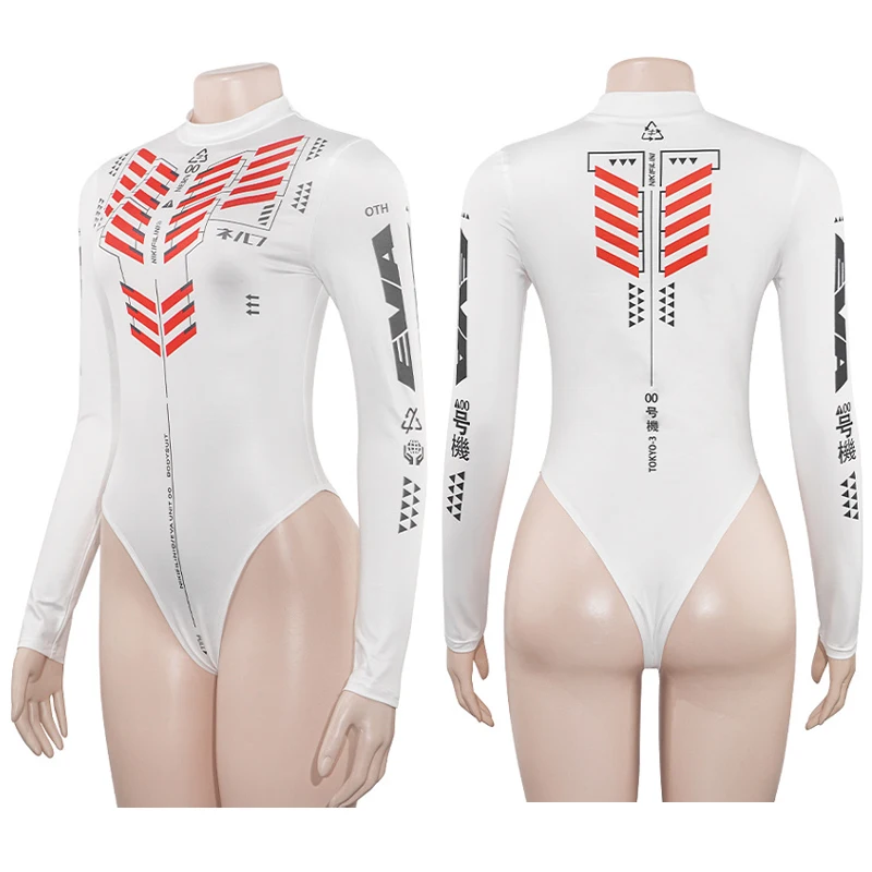 Sexy Girl Round Neck Long Sleeved Bodysuit Letter Printed Slim Fit Contrasting Color Women's Jumpsuit Machine Lady Cosplay Suit
Sexy Girl Round Neck Long Sleeved Bodysuit Letter Printed Slim Fit Contrasting Color Women's Jumpsuit Machine Lady Cosplay Suit