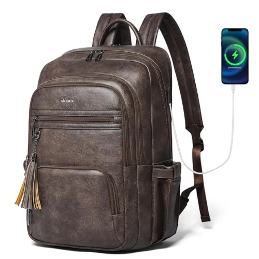 17 Inch Laptop Backpack for WomenVegan Leather Backpack Purse 28L Work Business College Travel Computer Backpacks with Pouch Po
17 Inch Laptop Backpack for WomenVegan Leather Backpack Purse 28L Work Business College Travel Computer Backpacks with Pouch Po
