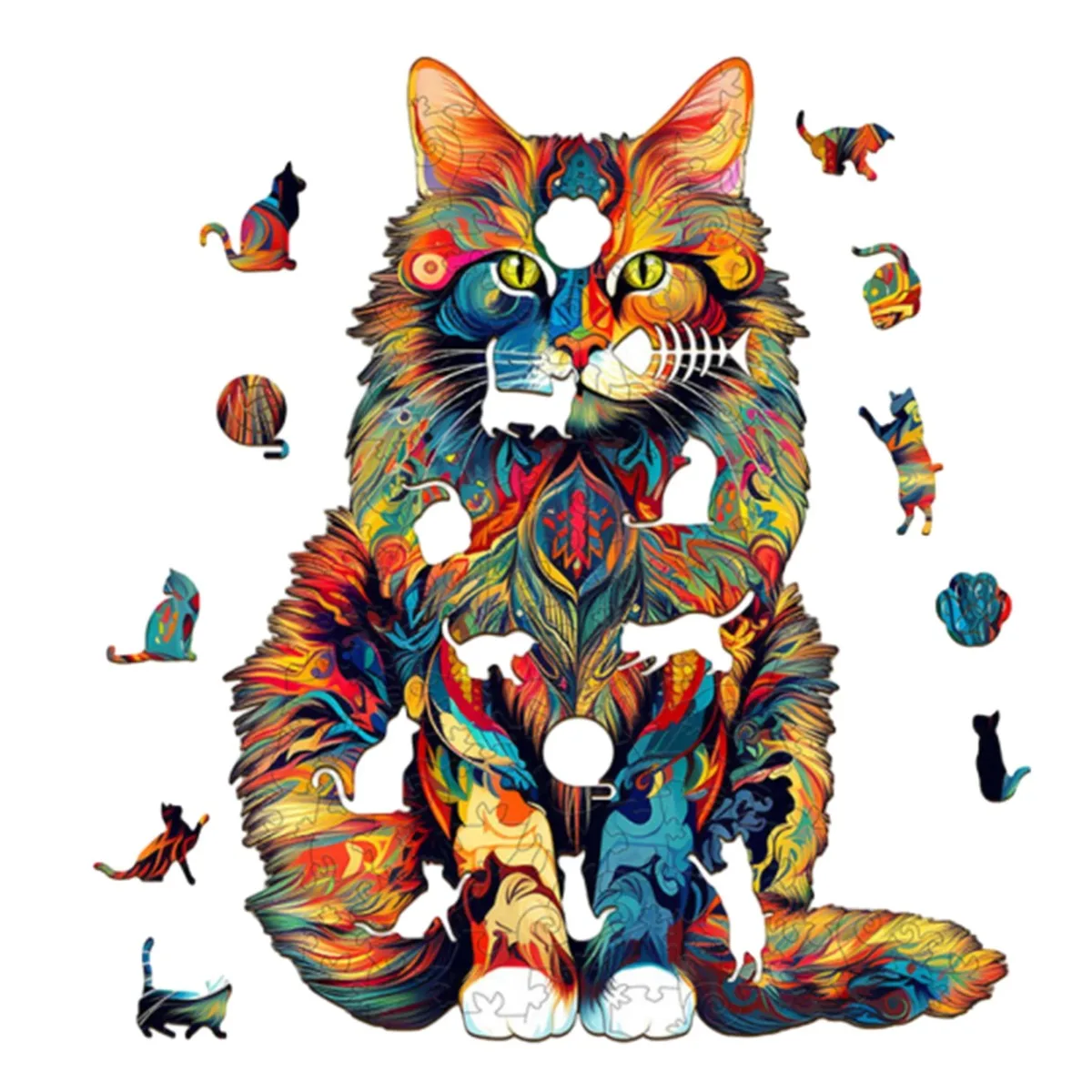 Wooden Animal Jigsaw Puzzle with Cat & Alien Patterns, Creative Irregular Shape Educational Toys, Fun Brain Teaser for Children, Distinctive Appearance, Perfect Holiday Gifts, Popular Merchandise for Retail Stores, Boutiques and Daily Gifting Needs
Wooden Animal Jigsaw Puzzle with Cat & Alien Patterns, Creative Irregular Shape Educational Toys, Fun Brain Teaser for Children, Distinctive Appearance, Perfect Holiday Gifts, Popular Merchandise for Retail Stores, Boutiques and Daily Gifting Needs