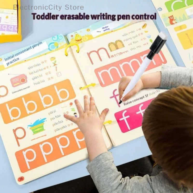 1PC 32/64/96 Pages Early Learning Educational Books Reusable Workbook Set With Erasable Pen For Pen Control Training Children's
1PC 32/64/96 Pages Early Learning Educational Books Reusable Workbook Set With Erasable Pen For Pen Control Training Children's