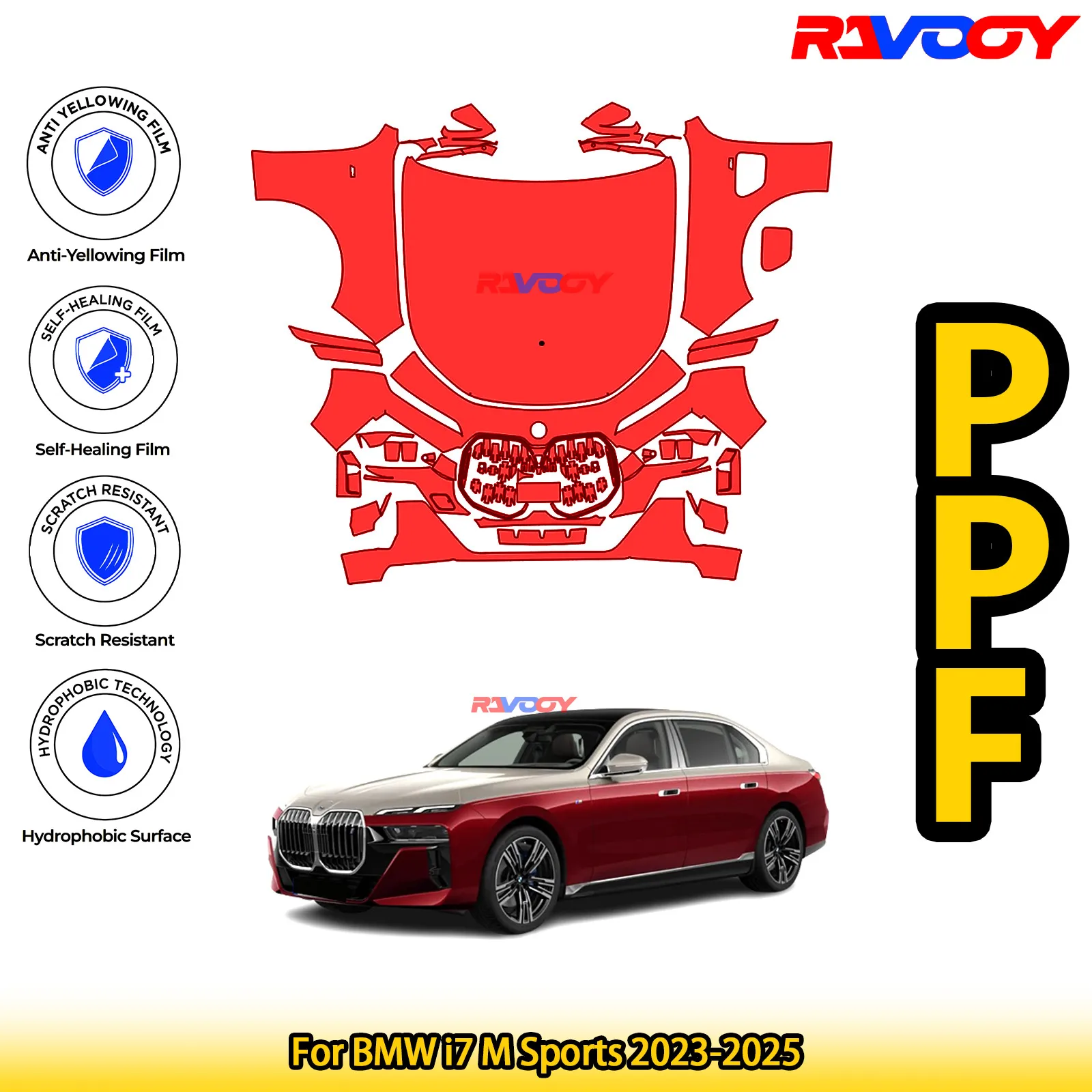 For BMW i7 M Sports 2023-2025 Glossy Matte Black Precut front PPF Kit Paint Protection Film
For BMW i7 M Sports 2023-2025 Glossy Matte Black Precut front PPF Kit Paint Protection Film