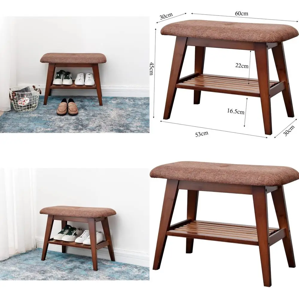 Bamboo Entryway Shoe Organizer Bench with 2-Tier Storage, Durable & Stylish, Perfect for Hallway or Living Room (Brown, 23.6'')
Bamboo Entryway Shoe Organizer Bench with 2-Tier Storage, Durable & Stylish, Perfect for Hallway or Living Room (Brown, 23.6'')