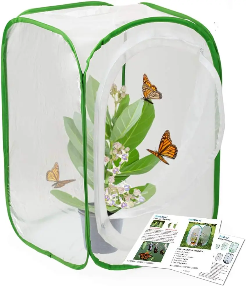 Pop-up Butterfly Habitat Cage 24 Inches Tall with Zipper Protection
Pop-up Butterfly Habitat Cage 24 Inches Tall with Zipper Protection