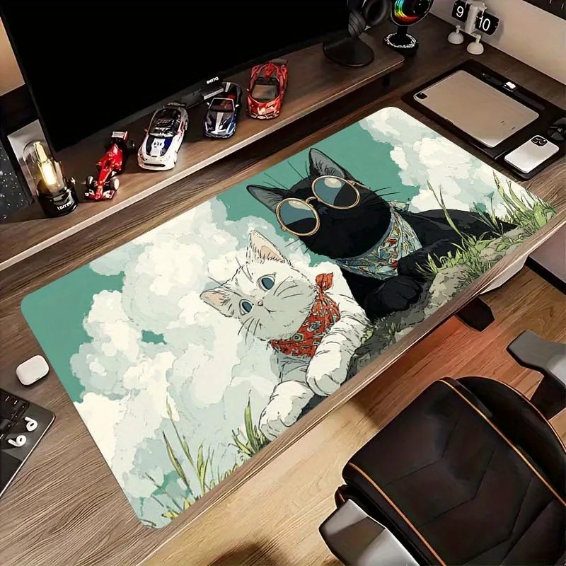 Большой коврик для стола с милыми котиками в солнцезащитных очках, нескользящий резиновый коврик для мыши для офиса и дома
Большой коврик для стола с милыми котиками в солнцезащитных очках, нескользящий резиновый коврик для мыши для офиса и дома