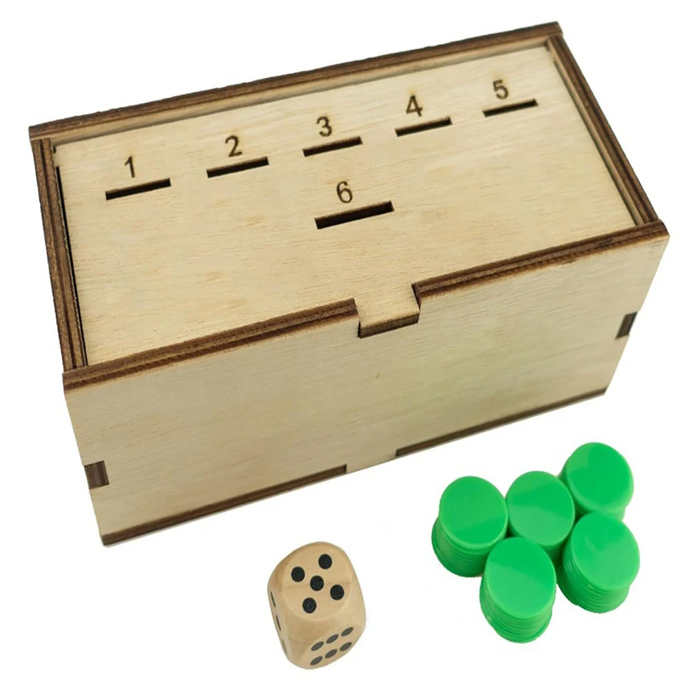 Coin Drop Game with Dice and Wooden Box Family Fun Board Game Wooden Dice Penny Game for Family and Friend
Coin Drop Game with Dice and Wooden Box Family Fun Board Game Wooden Dice Penny Game for Family and Friend