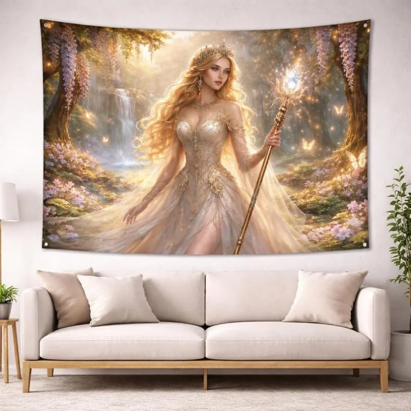 VIKAMA Dreamy Elf Princess Tapestry Magic Forest Aesthetic Style Wall Hanging Bedroom Home Decoration
VIKAMA Dreamy Elf Princess Tapestry Magic Forest Aesthetic Style Wall Hanging Bedroom Home Decoration