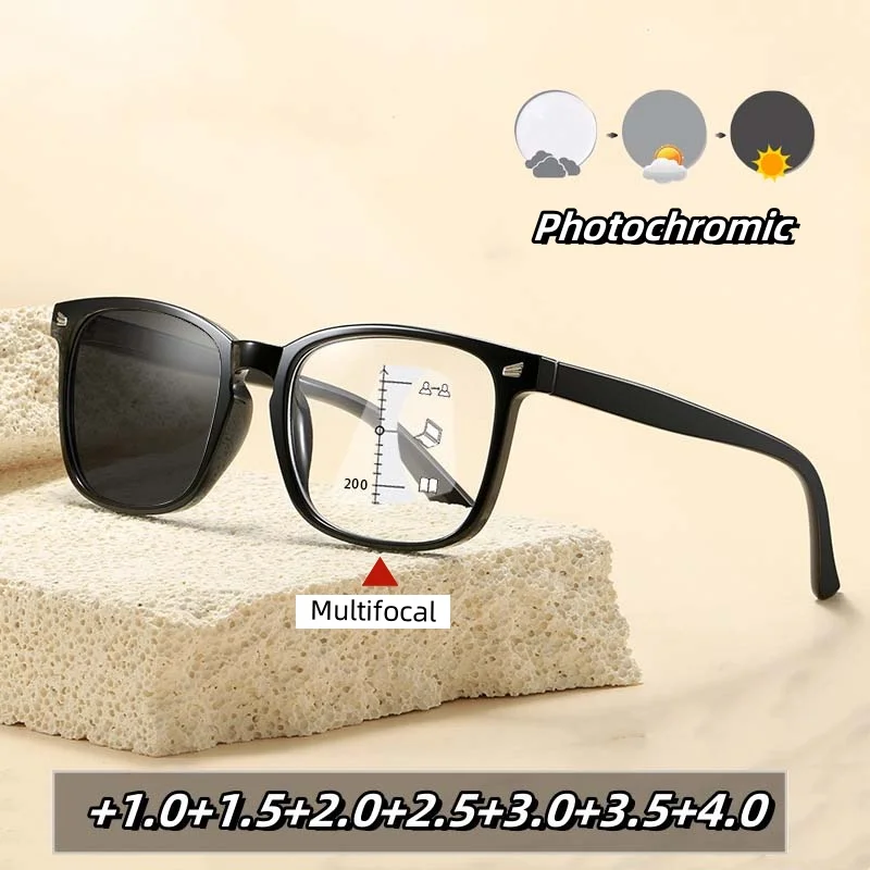 New Far and Near Dual Light Reading Eyewear Ultra Light Anti Blue Light Presbyopia Eyeglasses Intelligent Color Changing Goggle
New Far and Near Dual Light Reading Eyewear Ultra Light Anti Blue Light Presbyopia Eyeglasses Intelligent Color Changing Goggle