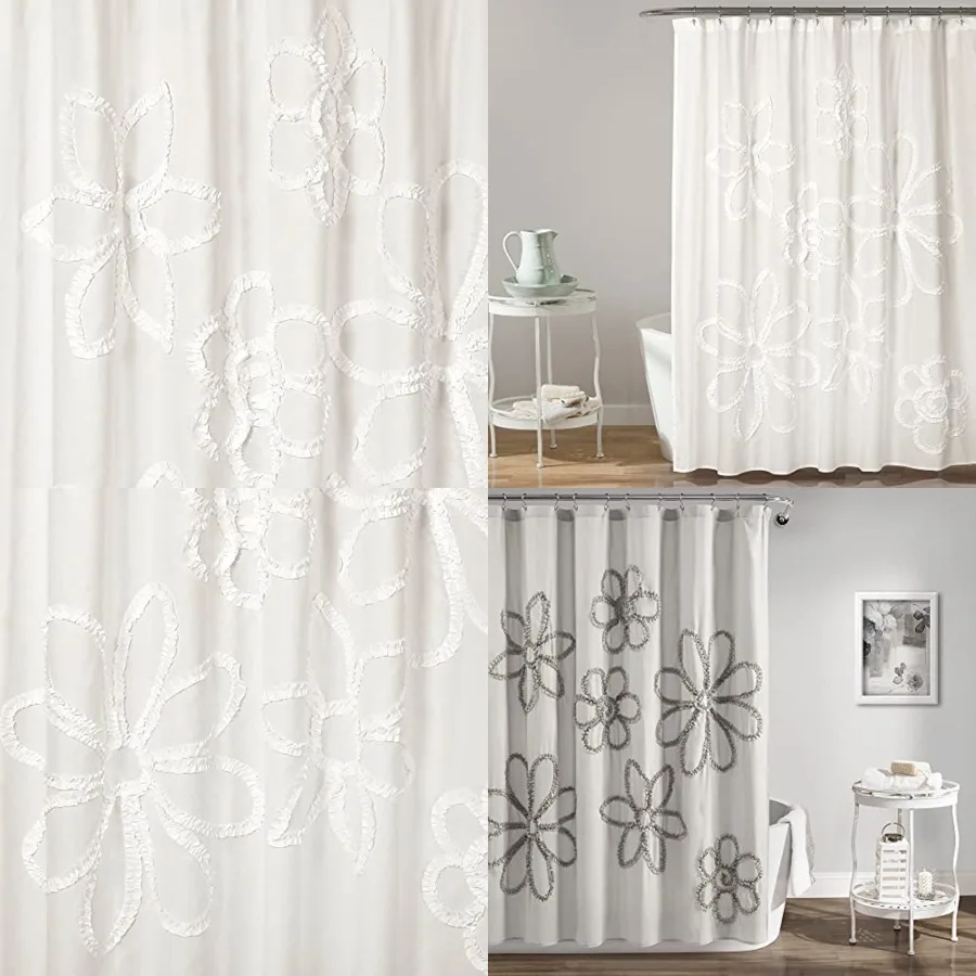 Ruffle Flower Polyester Shower Curtain, 72 x 72
Ruffle Flower Polyester Shower Curtain, 72 x 72