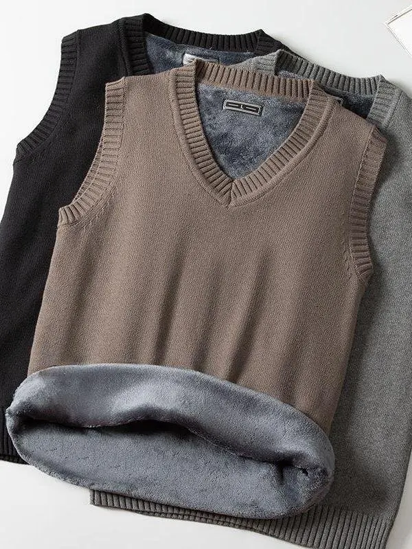 Мужской вязаный жилет Thiened Fce с V-образным вырезом, повседневная зимняя верхняя одежда, без рукавов, для мужчин среднего возраста
Мужской вязаный жилет Thiened Fce с V-образным вырезом, повседневная зимняя верхняя одежда, без рукавов, для мужчин среднего возраста