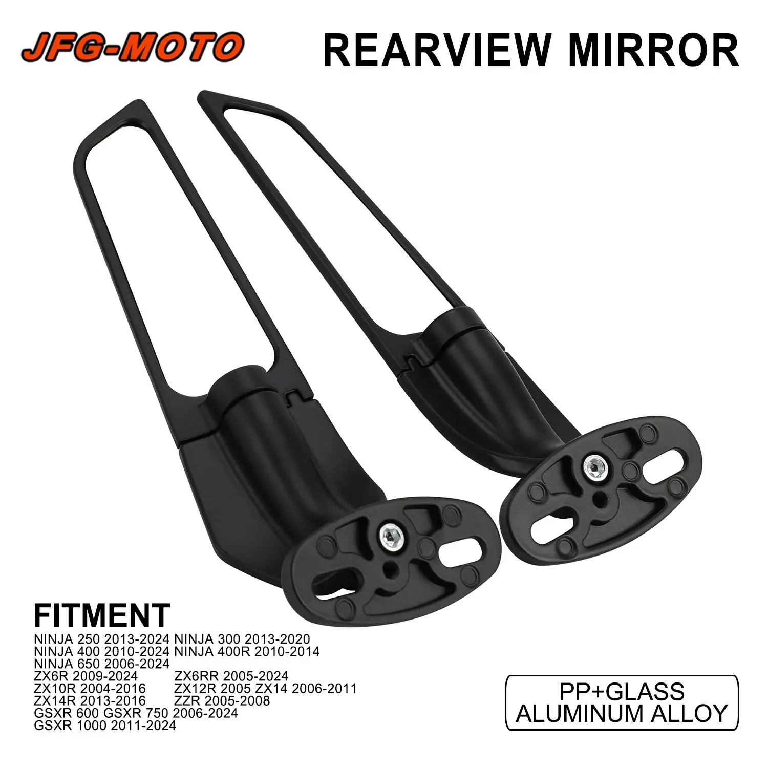 Modified Rearview Mirror Motorcycle Adjustable Rotating Wind Swivel Wing Side Mirrors For Kawasaki Ninja 250 300 400 650 ZX GSXR
Modified Rearview Mirror Motorcycle Adjustable Rotating Wind Swivel Wing Side Mirrors For Kawasaki Ninja 250 300 400 650 ZX GSXR