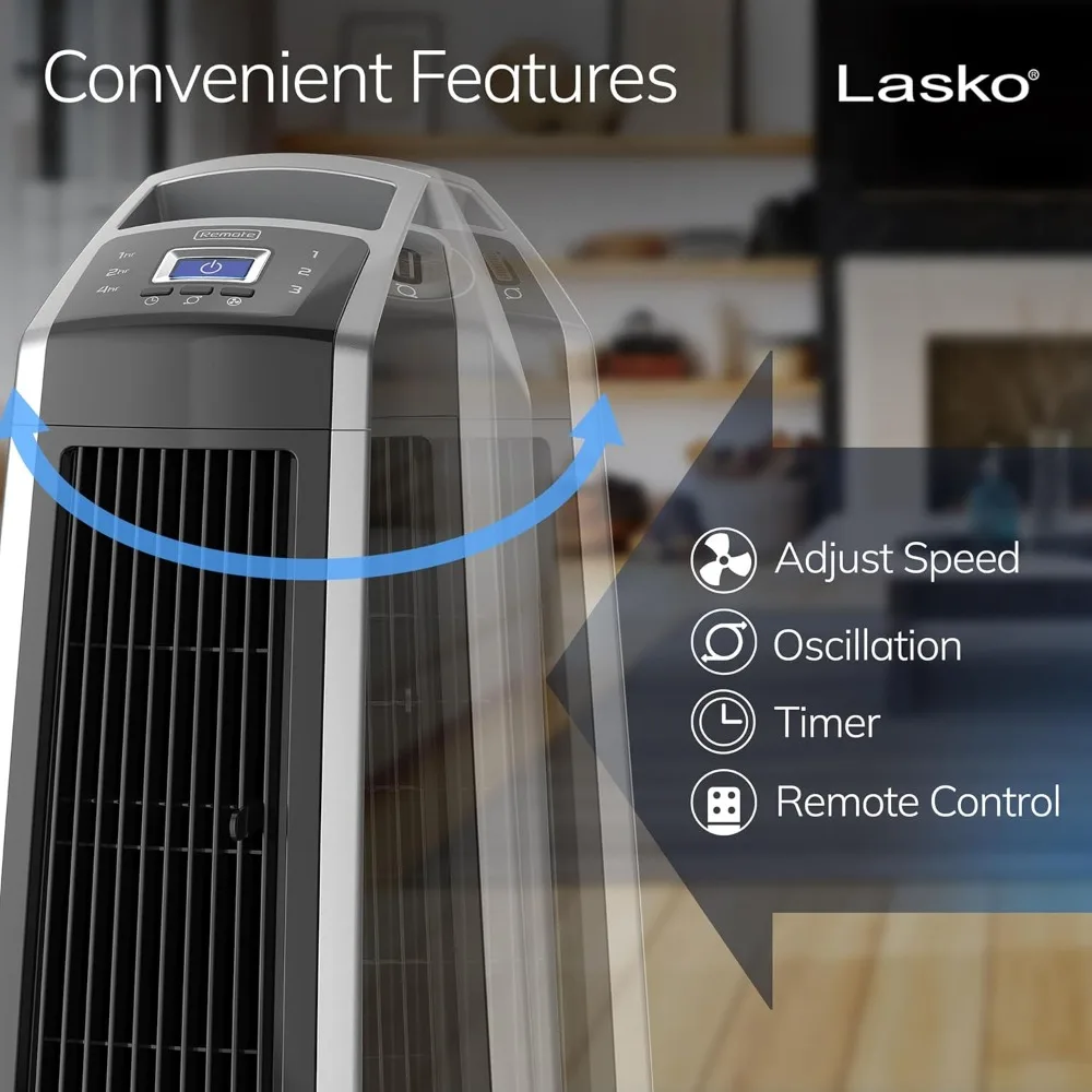 High Velocity Oscillating Tower Fan for Bedroom, Garage, Basement, and Gym with Remote Control
High Velocity Oscillating Tower Fan for Bedroom, Garage, Basement, and Gym with Remote Control