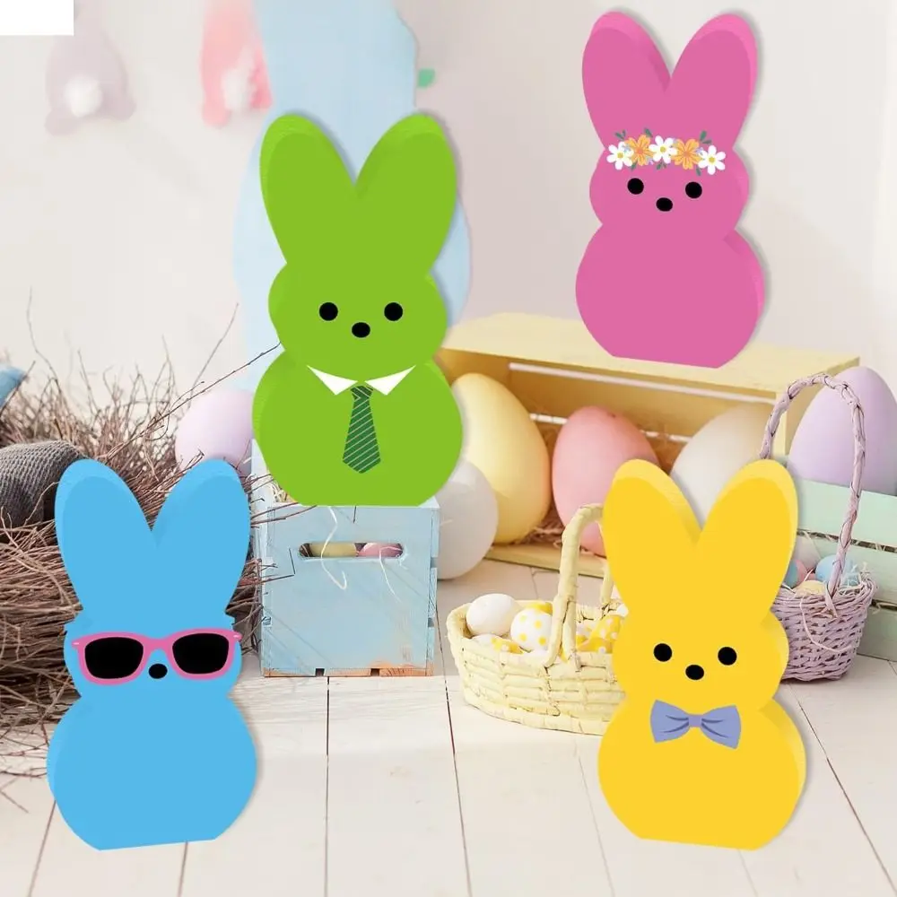 Creative Rabbit Shape Easter Bunny Wood Signs Handmade Cartoon Colorful Rabbit Decoration Wooden Cute Home Table Decor Friends
Creative Rabbit Shape Easter Bunny Wood Signs Handmade Cartoon Colorful Rabbit Decoration Wooden Cute Home Table Decor Friends