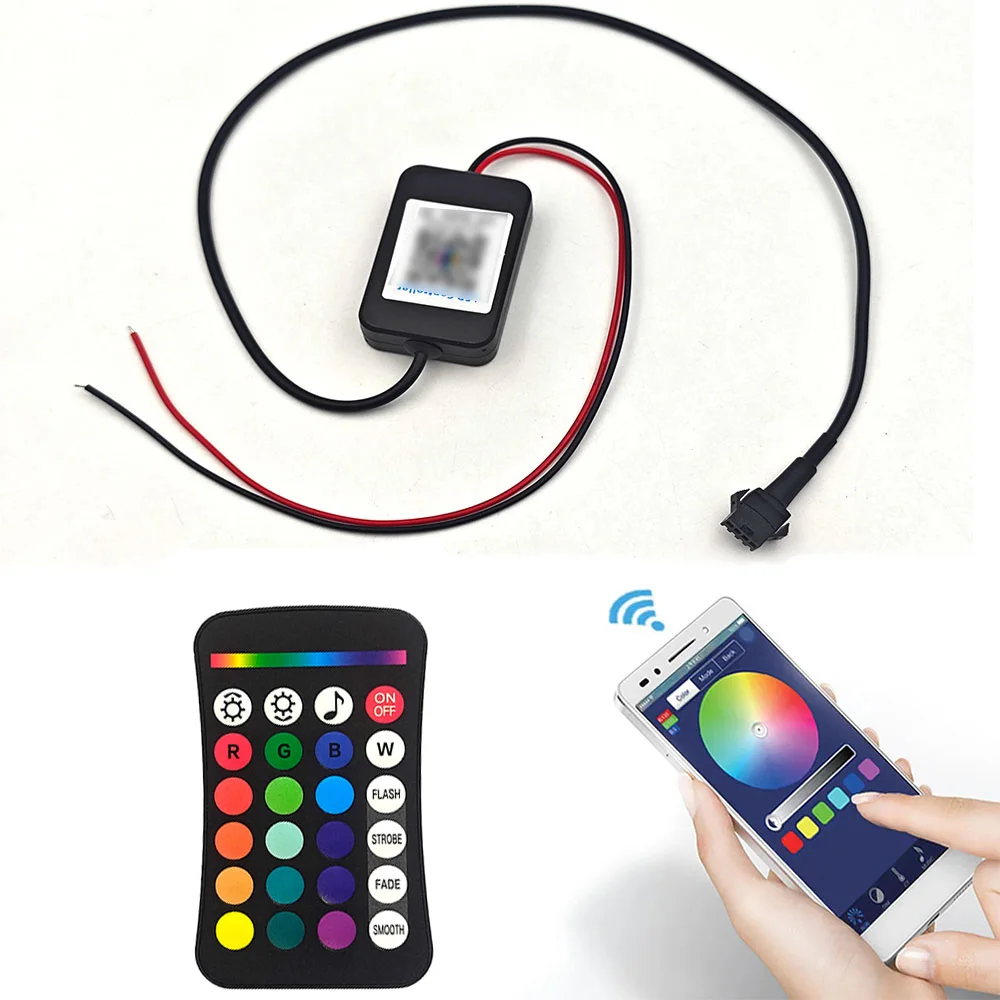 Car LED Atmosphere Light Bluetooth APP controller for RGB Colorful Multi-color LED Light Strip 24 key wireless remote control
Car LED Atmosphere Light Bluetooth APP controller for RGB Colorful Multi-color LED Light Strip 24 key wireless remote control