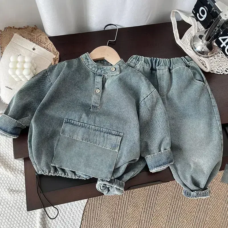 2024 New Autumn Girl Kids Denim Clothes Set 2-9T Toddler Boys Handsome Cowboy Suit Children Loose Long Sleeves 2PCS Outfits
2024 New Autumn Girl Kids Denim Clothes Set 2-9T Toddler Boys Handsome Cowboy Suit Children Loose Long Sleeves 2PCS Outfits