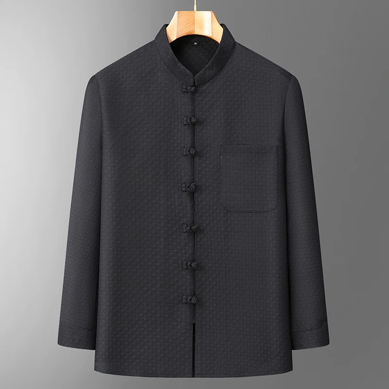 Long Sleeve Men's Shirt Button up Classic Style Retro Tang Suit Jacket for Middle-Aged And Elderly Poplin Fabric Four Seasons...
Long Sleeve Men's Shirt Button up Classic Style Retro Tang Suit Jacket for Middle-Aged And Elderly Poplin Fabric Four Seasons...