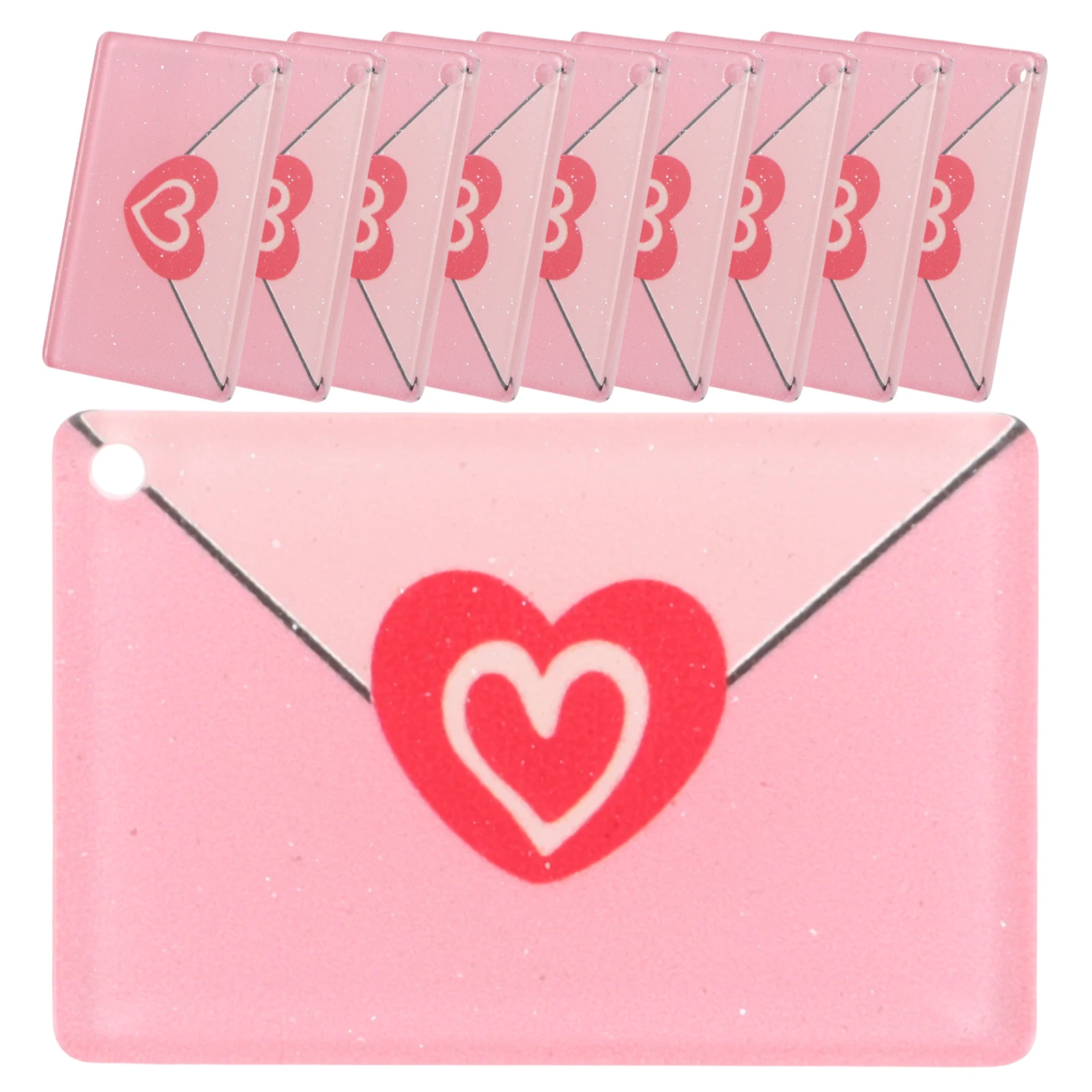 10pcs Heart Pendant Charms Love Envelope Acrylic Valentine Jewelry Making Lightweight DIY Accessories Craft Shape
10pcs Heart Pendant Charms Love Envelope Acrylic Valentine Jewelry Making Lightweight DIY Accessories Craft Shape