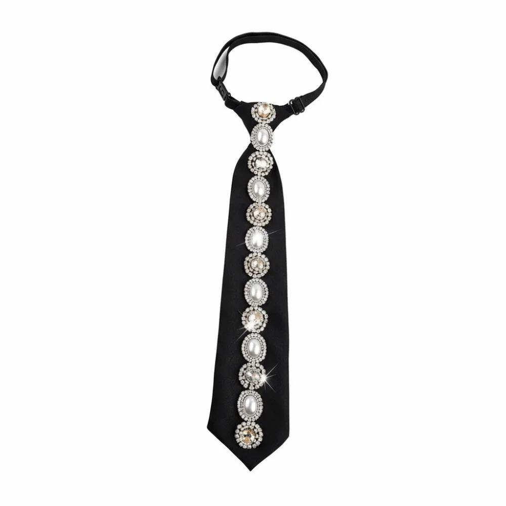Temperament Korean Style Rhinestones Tie Black Versatile Long Necktie Sparkly Academic Style Decoration Shirt Tie Daily
Temperament Korean Style Rhinestones Tie Black Versatile Long Necktie Sparkly Academic Style Decoration Shirt Tie Daily