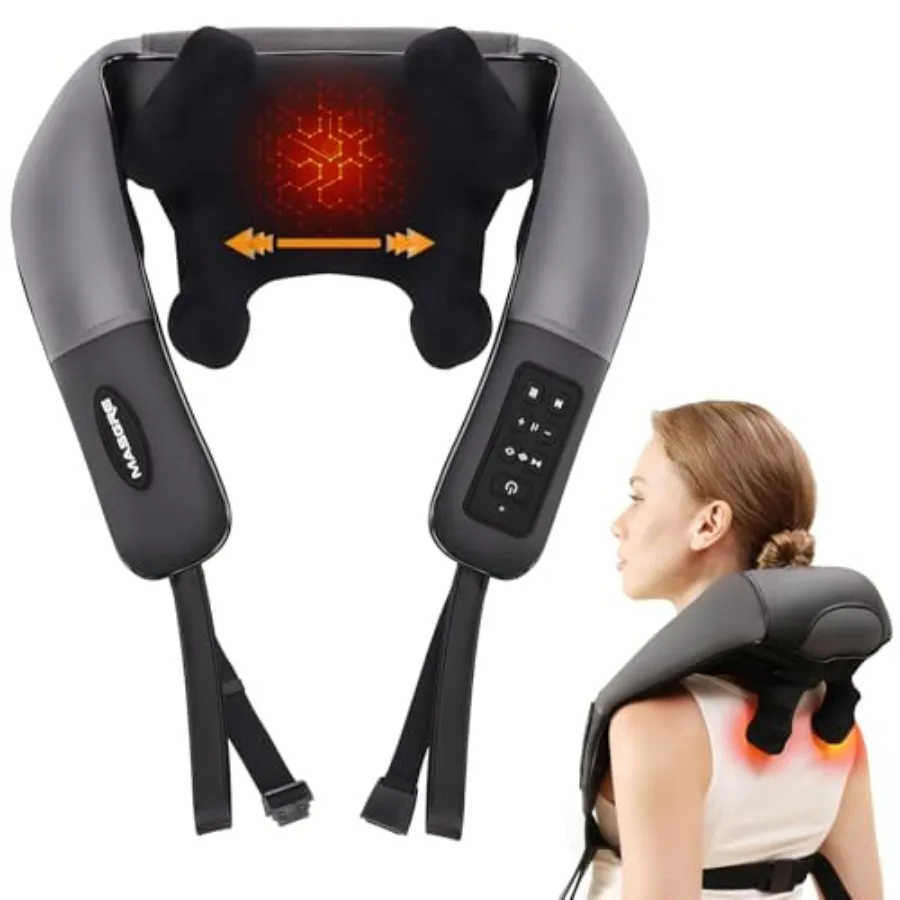 Cordless Shiatsu Heated Massager with Heat Adjustable Width for Neck Shoulder Back Pain Relief Brushless Motor 6D Kneading Mass
Cordless Shiatsu Heated Massager with Heat Adjustable Width for Neck Shoulder Back Pain Relief Brushless Motor 6D Kneading Mass