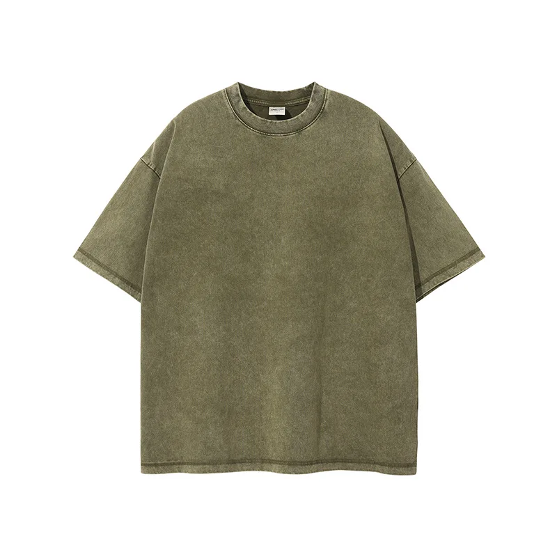 275G Heavyweight Batik 100% Cotton Men Summer Fashion Vintage Basic T-shirt Solid Color Short Sleeve Simple Classic Pullover Tee
275G Heavyweight Batik 100% Cotton Men Summer Fashion Vintage Basic T-shirt Solid Color Short Sleeve Simple Classic Pullover Tee