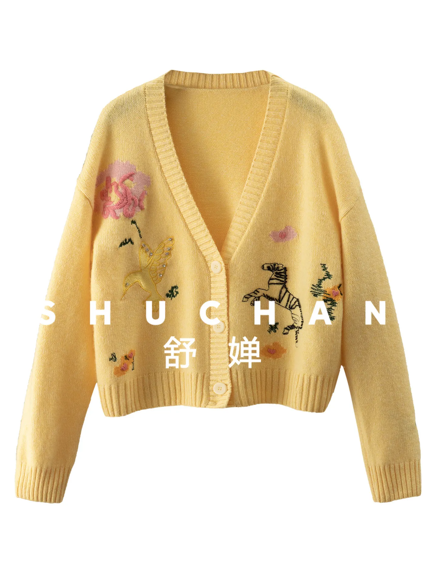 Sweet Treasure, Inlaid Flowers + Embroidered Beads 100 Cashmere Sweater Cardigan H18G5 Blusa De Frio Feminina
Sweet Treasure, Inlaid Flowers + Embroidered Beads 100 Cashmere Sweater Cardigan H18G5 Blusa De Frio Feminina