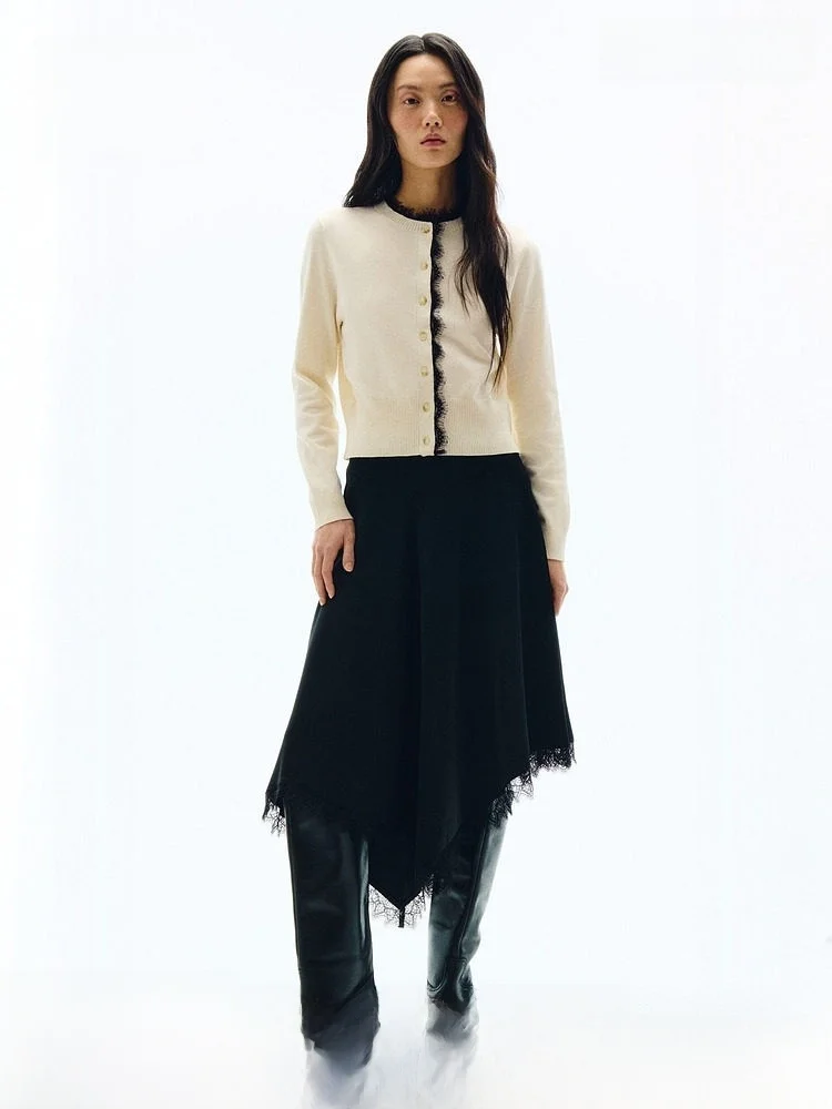 Silky Lace Trim Knitwear Cardigan Coat H&M Women's Faion Spring 2026 Regular Thin Button Detail Viscose Nylon Blend
Silky Lace Trim Knitwear Cardigan Coat H&M Women's Faion Spring 2026 Regular Thin Button Detail Viscose Nylon Blend